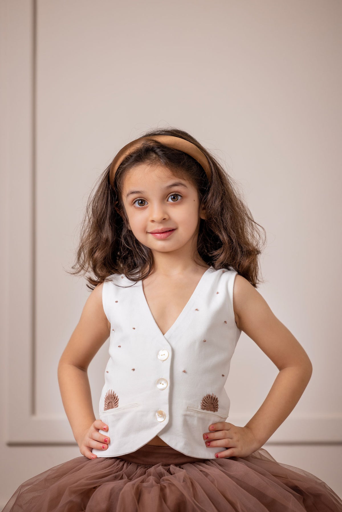 Ivory Vest and Skirt