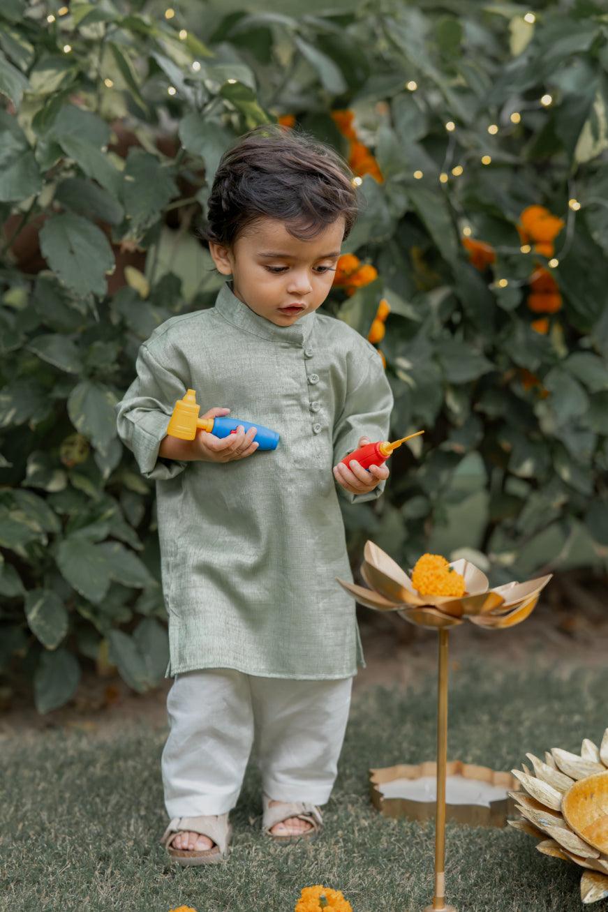 Mint Green Kurta - thekansha