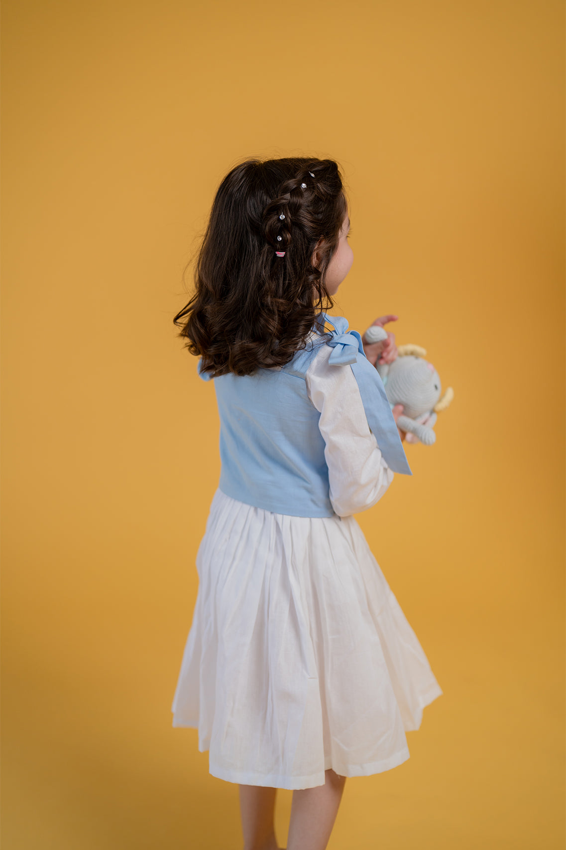 Powder Blue Bib Dress