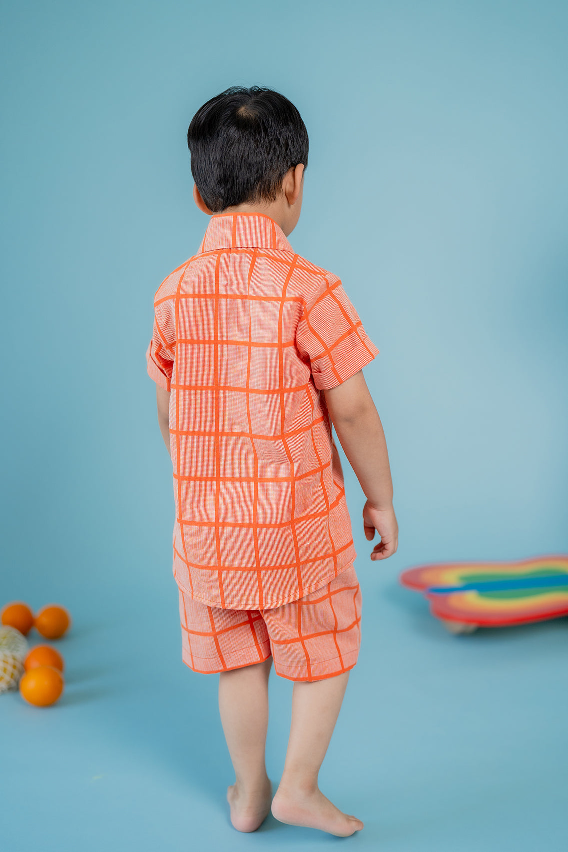 Tangerine Checkered Co-ord